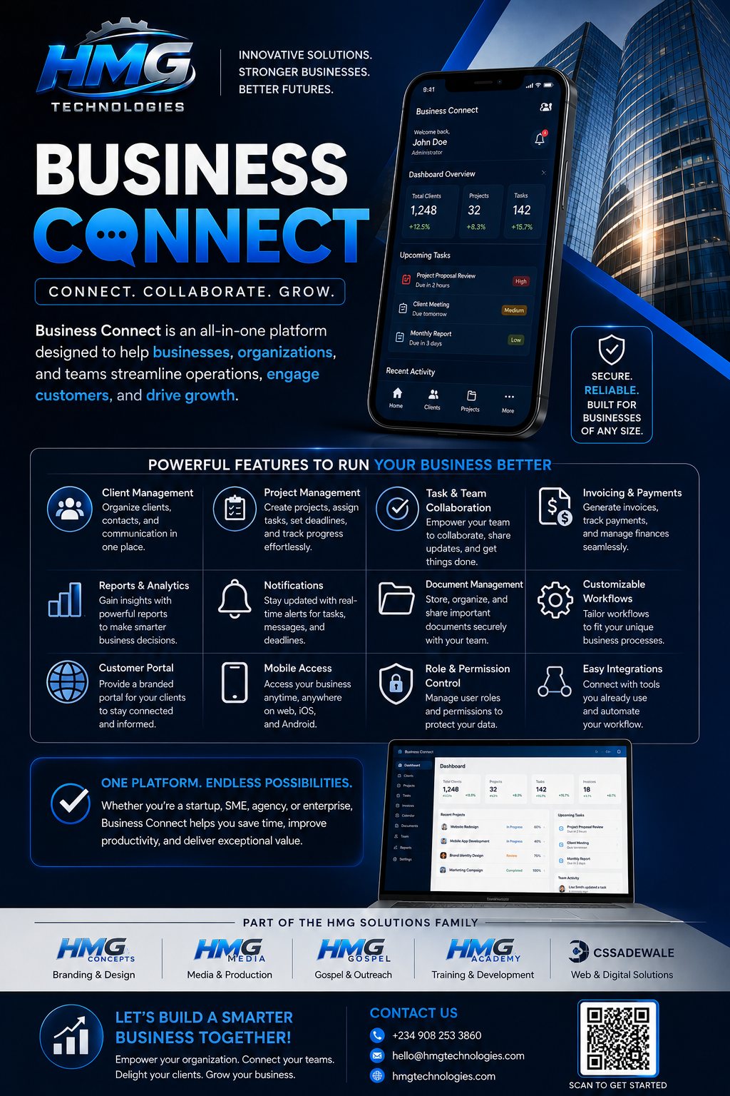 HMG Technologies — Business Connect flyer